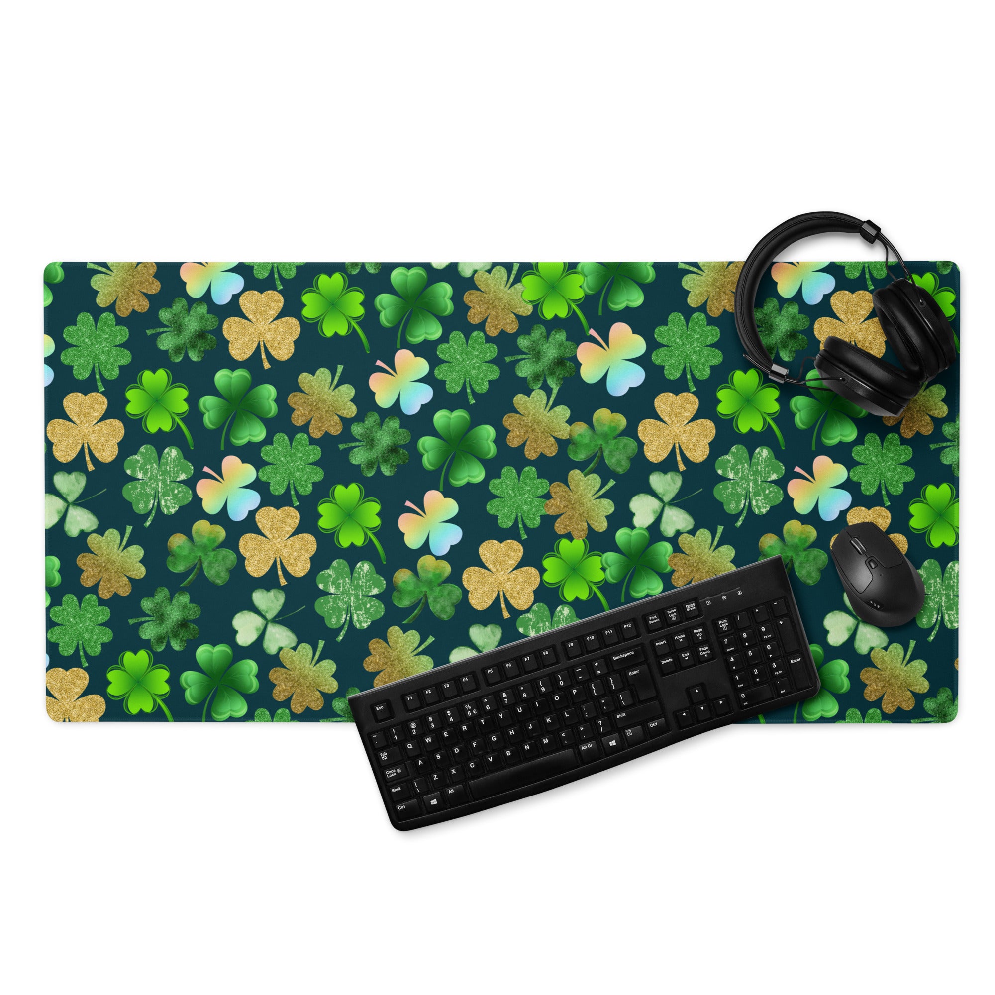 Shamrock Gaming mouse pad Landscape Gaming Mouse Pad with RGB Led, Large Gaming Mouse Pad, Extended Mouse Pad for Gamers