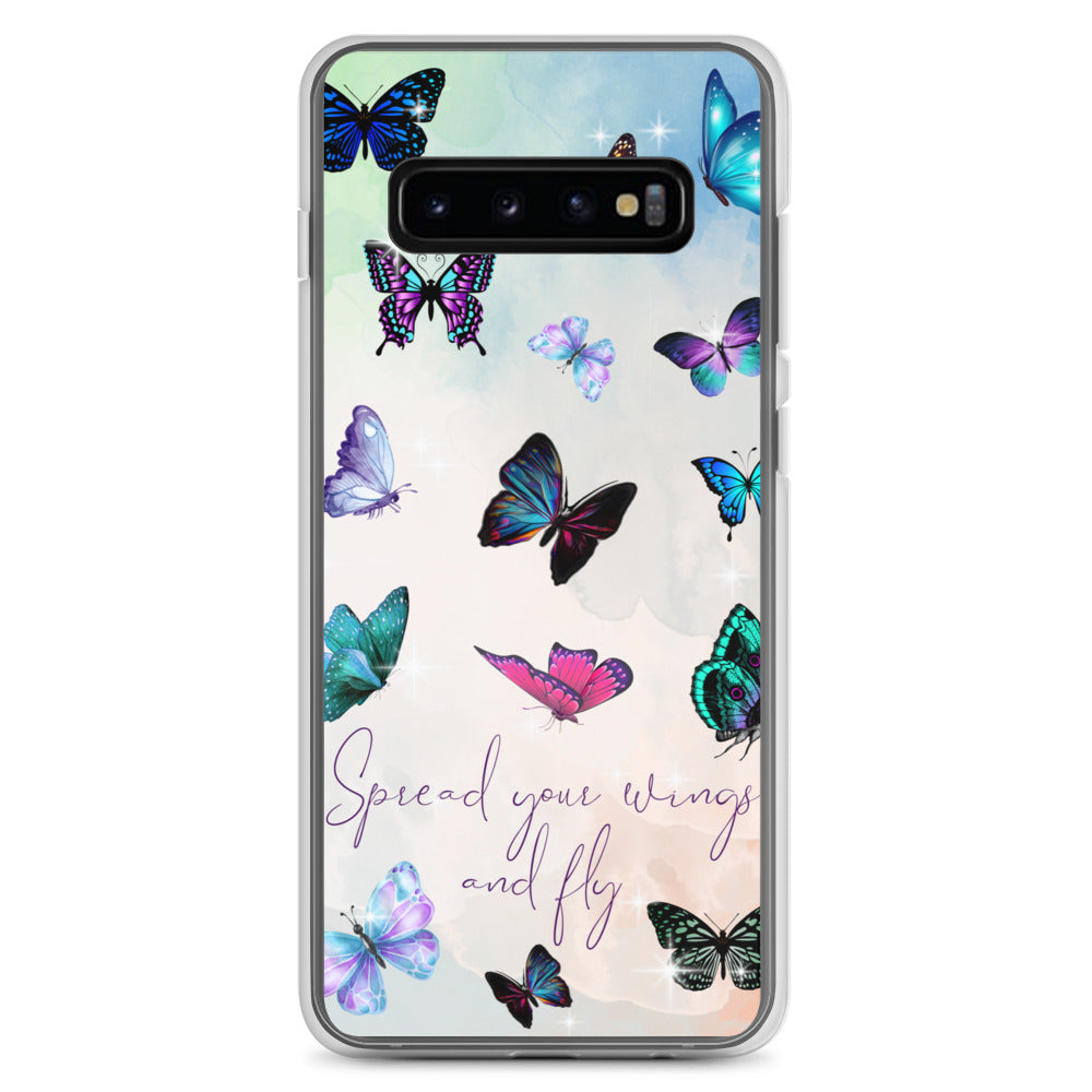 Butterfly Samsung Galaxy S22 S21 S20 FE S10 Note 20 10 Plus A72 A52 A42 A32 A21S Ultra Soft Luxury Phone Cover