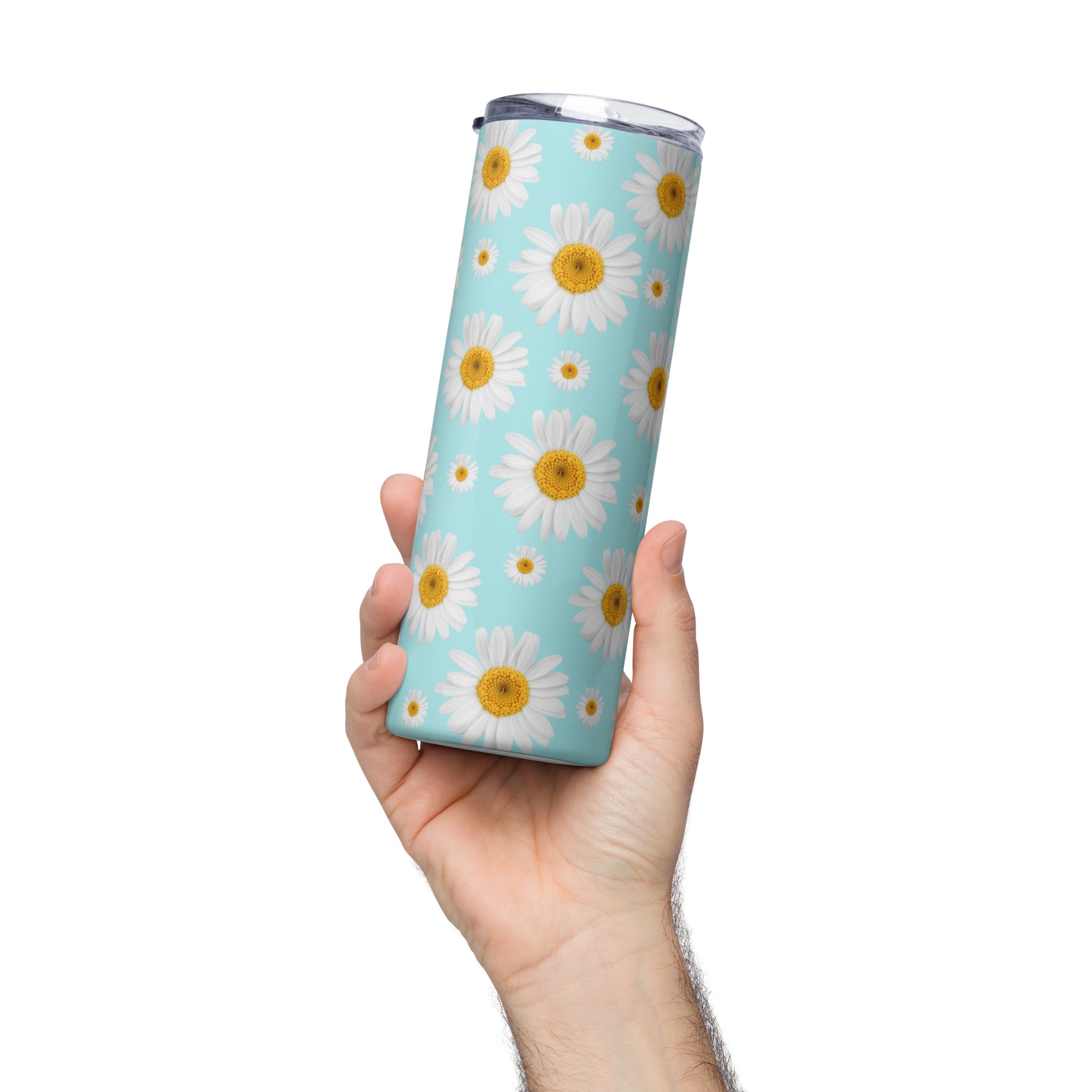 Daisy Flower Stainless Steel Tumbler skinny stainless steel tumbler | final fiesta personalized steel tumbler with lid and straw