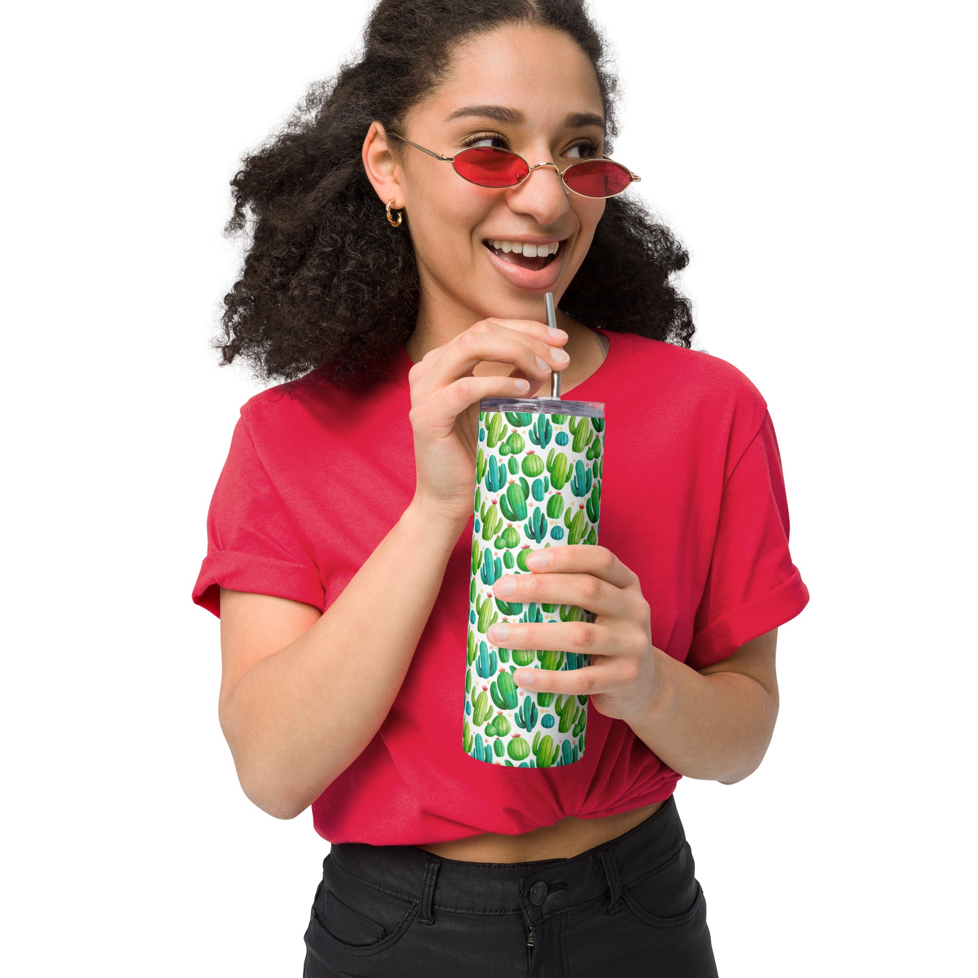 Cactus Stainless steel tumbler skinny stainless steel tumbler | final fiesta personalized steel tumbler with lid and straw