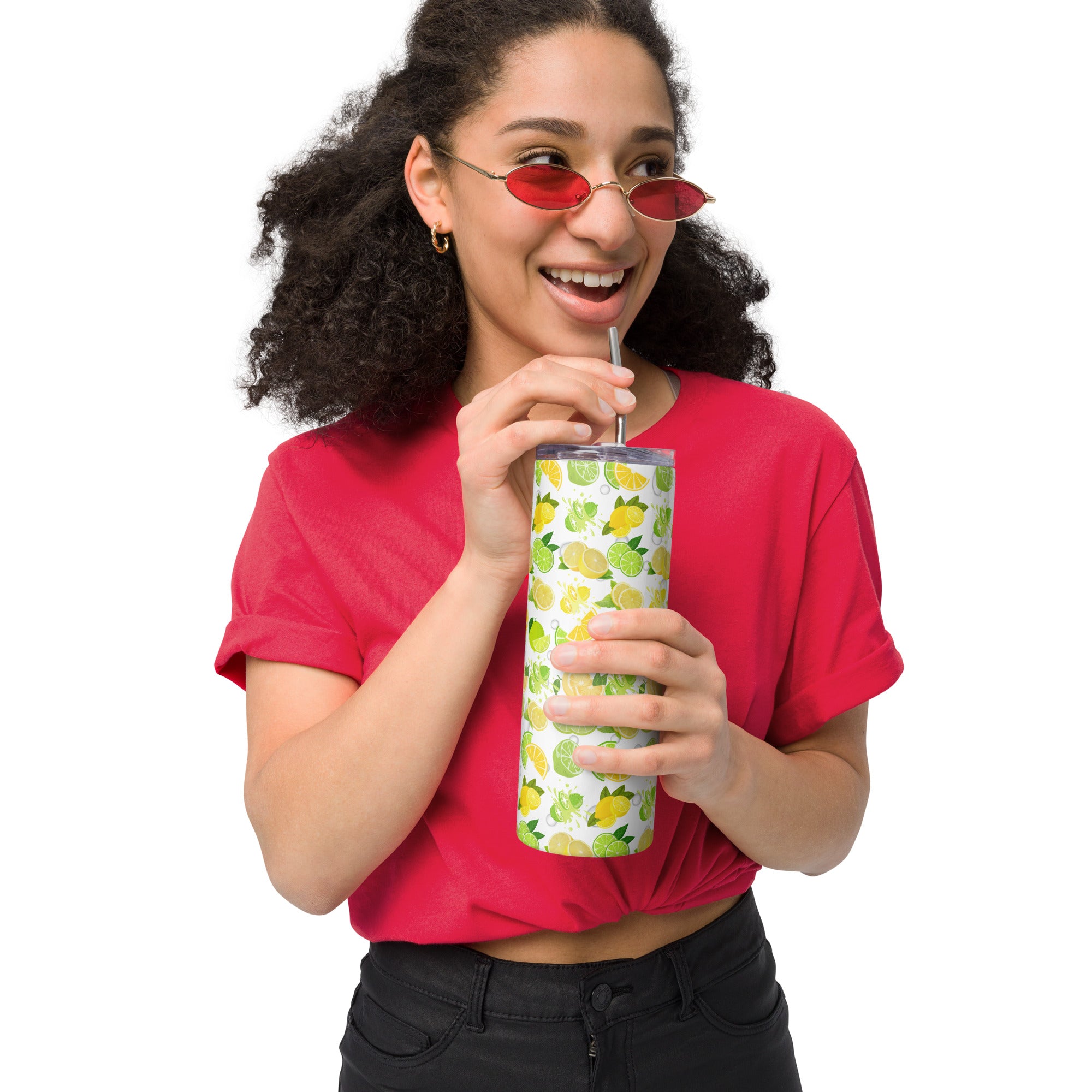 Lime Lemon Stainless steel tumbler skinny stainless steel tumbler | final fiesta personalized steel tumbler with lid and straw